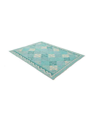 Tappeto Kilim Afghanistan 158x206 Turchese Chia