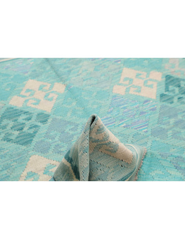 Tappeto Kilim Afghanistan 158x206 Turchese Chia