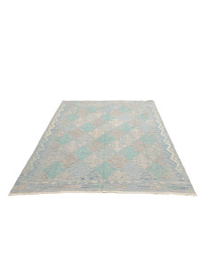 Tappeto Kilim Afghanistan 152x200 Blu Cielo Tur 2