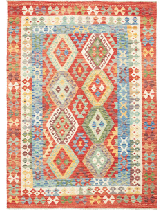Kilim 154x209 Cm Kilim, Afghanistan, Lana Cardata A Mano,