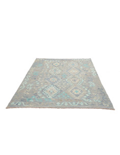 Tappeto Kilim Afghanistan 160x203 Grigio Azzurr 2