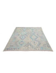 Tappeto Kilim Afghanistan 156x205 Grigio Chiaro 2