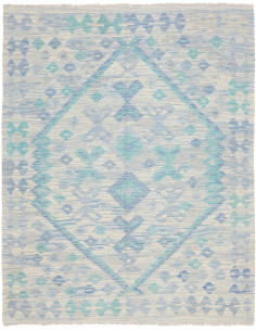 Tappeto Kilim Afghanistan 154x195 Azzurro Cielo