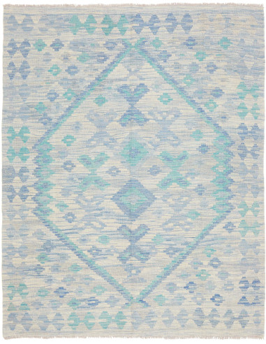 Tappeto Kilim Afghanistan 154x195 Azzurro Cielo