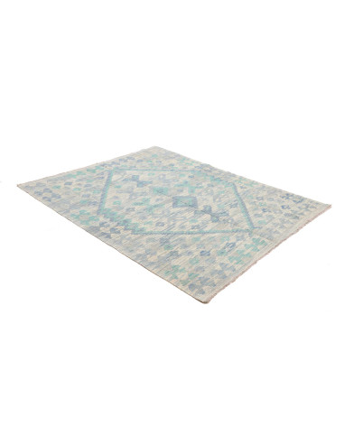 Tappeto Kilim Afghanistan 154x195 Azzurro Cielo