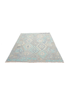 Rug Kilim Afghanistan 156x213 Grey Blue Turquoi 2
