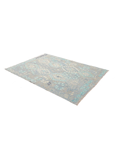 Rug Kilim Afghanistan 156x213 Grey Blue Turquoi