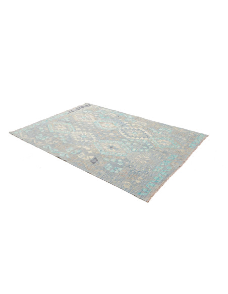 Rug Kilim Afghanistan 156x213 Grey Blue Turquoi