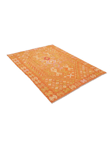 Rug Kilim Afghanistan 135x180 Orange Yellow Cre