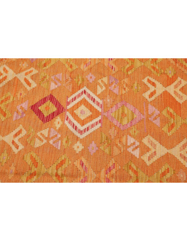 Rug Kilim Afghanistan 135x180 Orange Yellow Cre