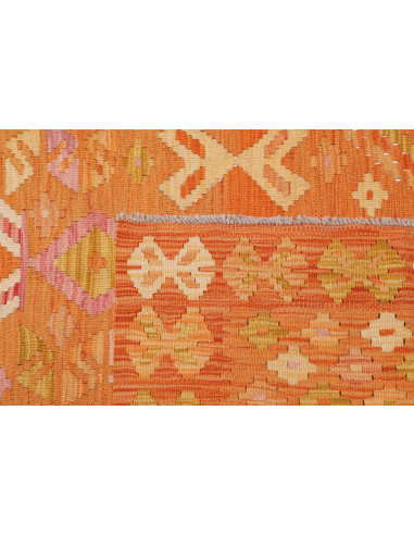Rug Kilim Afghanistan 135x180 Orange Yellow Cre
