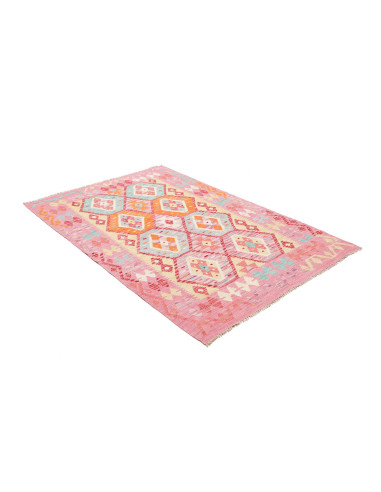 Rug Kilim Afghanistan 121x184 Pink Sky Blue Ora