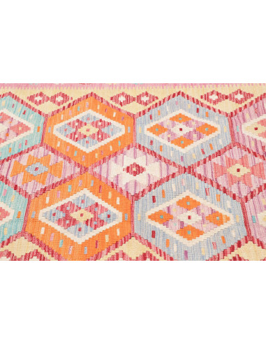 Rug Kilim Afghanistan 121x184 Pink Sky Blue Ora