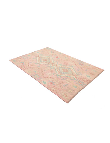 Rug Kilim Afghanistan 126x174 Pastel Pink Aqua