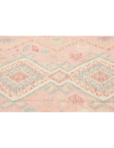 Rug Kilim Afghanistan 126x174 Pastel Pink Aqua