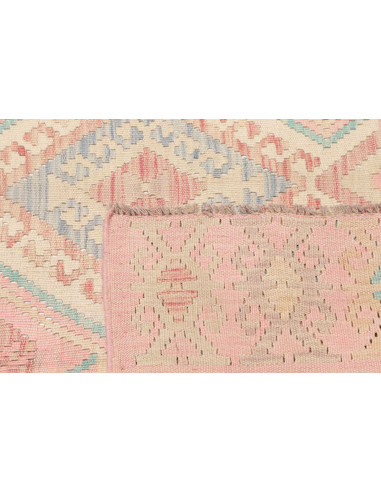 Rug Kilim Afghanistan 126x174 Pastel Pink Aqua