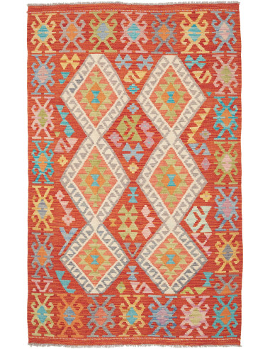 Tappeto Kilim Afghanistan 119x191 Terracotta Bl