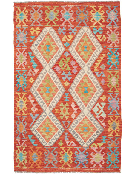 Tappeto Kilim Afghanistan 119x191 Terracotta Bl