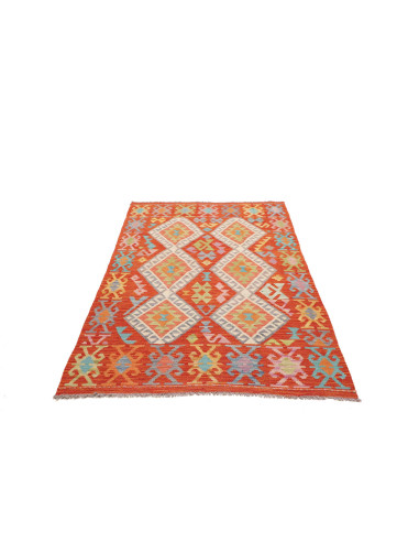 Tappeto Kilim Afghanistan 119x191 Terracotta Bl