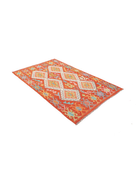 Tappeto Kilim Afghanistan 119x191 Terracotta Bl