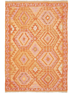 Rug Kilim Afghanistan 125x183 Tangerine Orange