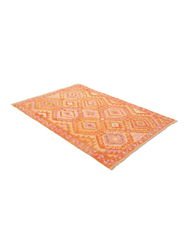 Tappeto Kilim Afghanistan 125x183 Arancio Manda