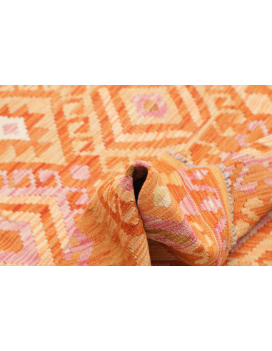 Tappeto Kilim Afghanistan 125x183 Arancio Manda