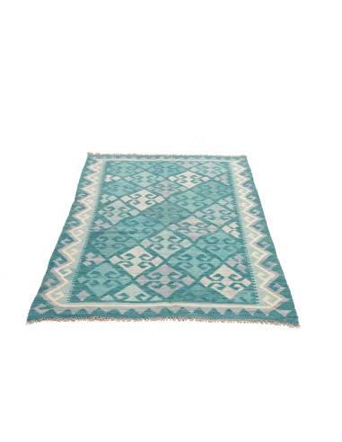 Rug Kilim Afghanistan 106x161 Turquoise Blue Wh