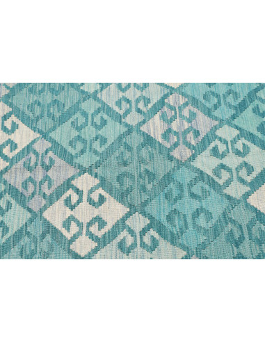Rug Kilim Afghanistan 106x161 Turquoise Blue Wh