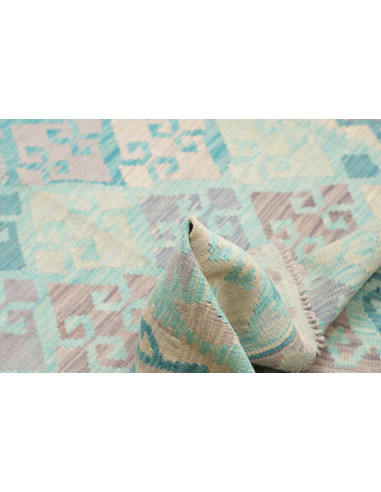 Rug Kilim Afghanistan 126x170 Sky Blue Lavender