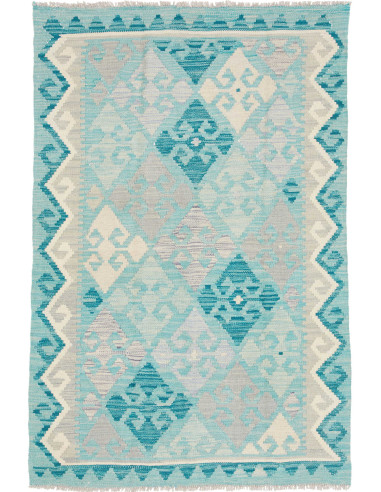 Rug Kilim Afghanistan 104x151 Aqua Turquoise Li