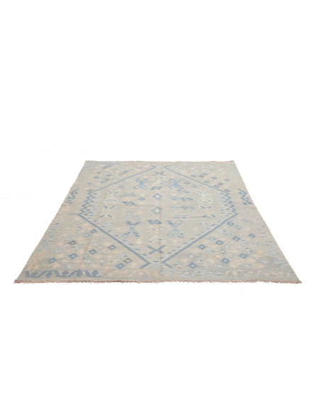 Tappeto Kilim Afghanistan 166x198 Verde Salvia