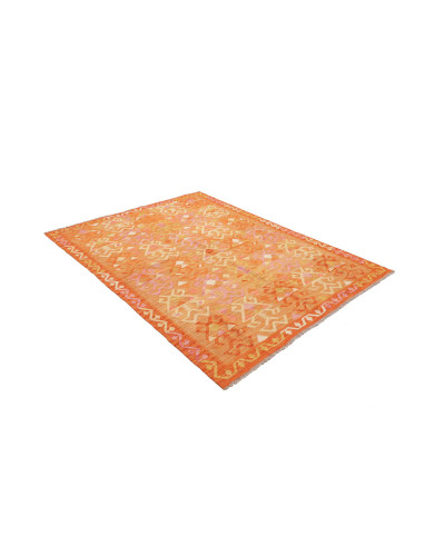 Rug Kilim Afghanistan 153x201 Orange Pink Cream