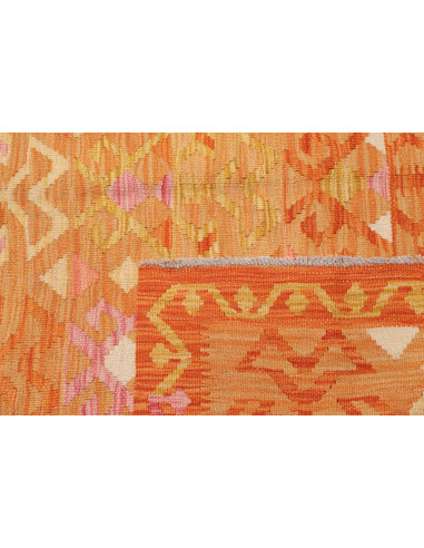 Rug Kilim Afghanistan 153x201 Orange Pink Cream
