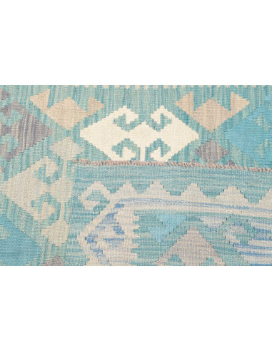 Tappeto Kilim Afghanistan 103x145 Azzurro Acqua