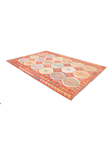 Tappeto Kilim Afghanistan 201x304 Terracotta Ar