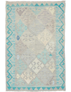 Tappeto Kilim Afghanistan 101x150 Grigio Chiaro
