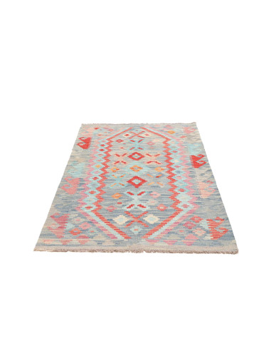 Tappeto Kilim Afghanistan 103x155 Blu Chiaro Ro