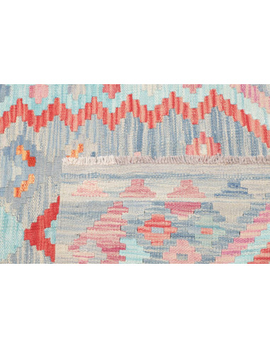 Tappeto Kilim Afghanistan 103x155 Blu Chiaro Ro