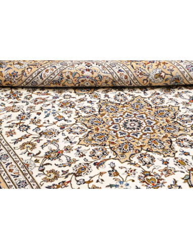 Tappeto Kashan Persia 203x317 Crema Avorio Beig