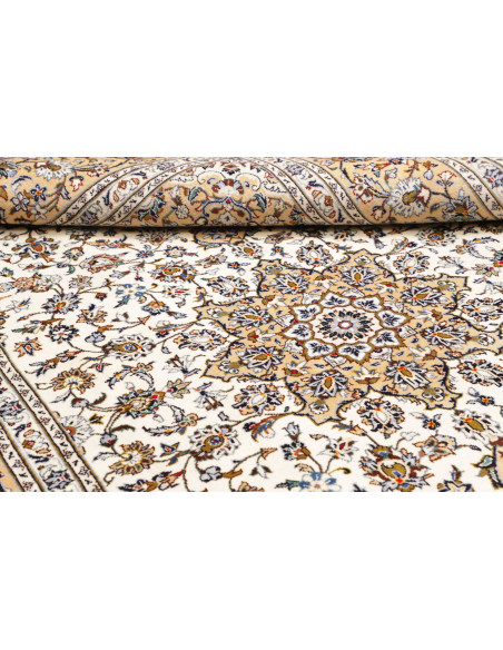 Tappeto Kashan Persia 203x317 Crema Avorio Beig