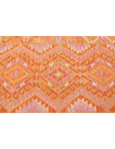 Tappeto Kilim Afghanistan 101x154 Arancio Pesca
