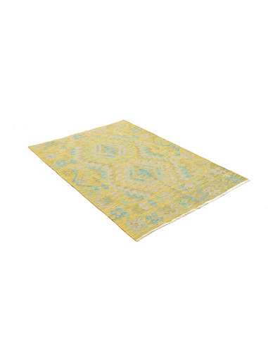Rug Kilim Afghanistan 101x150 Yellow Lime Green