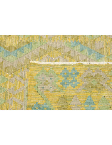 Rug Kilim Afghanistan 101x150 Yellow Lime Green