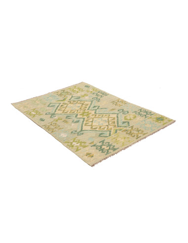 Tappeto Kilim Afghanistan 102x143 Verde Salvia