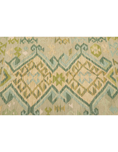 Tappeto Kilim Afghanistan 102x143 Verde Salvia
