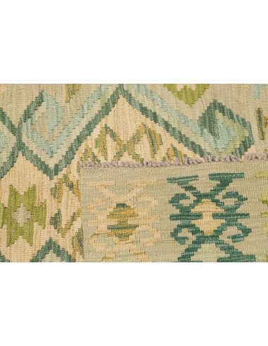 Tappeto Kilim Afghanistan 102x143 Verde Salvia