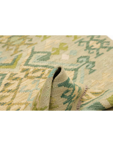 Tappeto Kilim Afghanistan 102x143 Verde Salvia