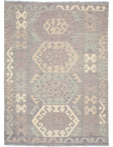 Rug Kilim Afghanistan 126x170 Lilac Grey Cream