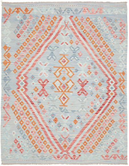 Rug Kilim Afghanistan 155x201 Sky Blue Coral Pe